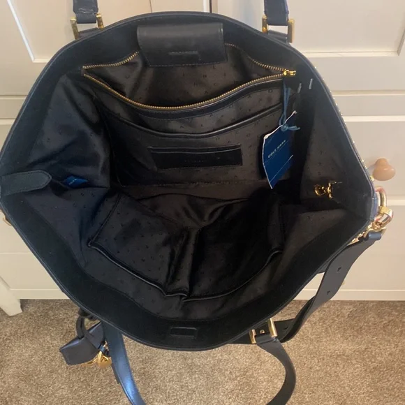 Cole Haan women’s large black leather tote NWT - Picture 10 of 14